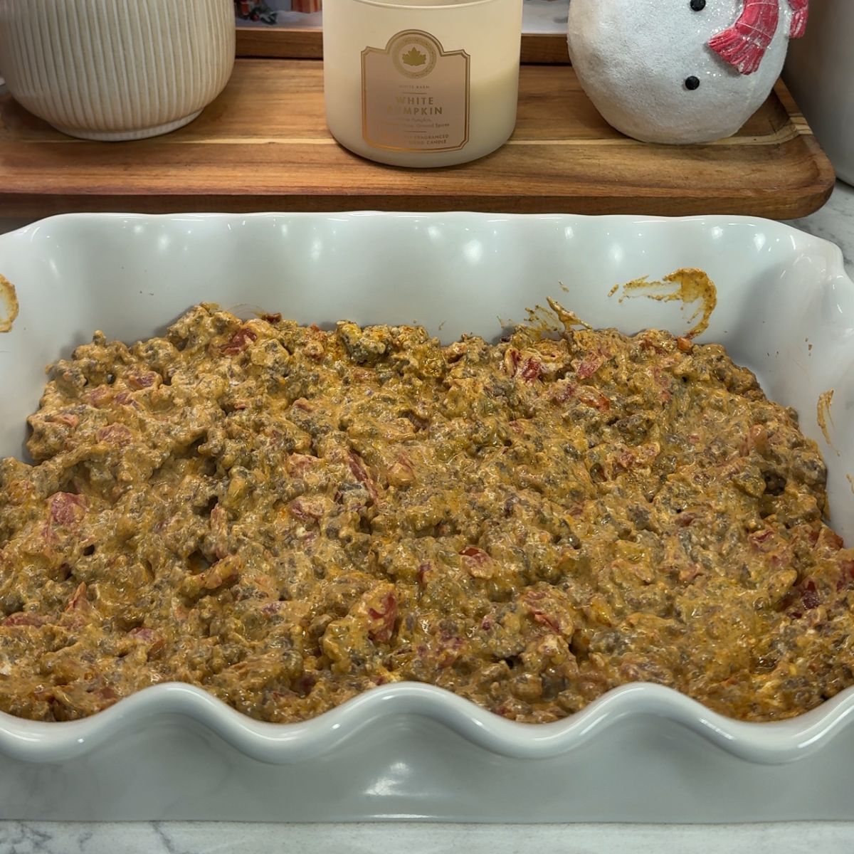 taco ground beef mixture in pan