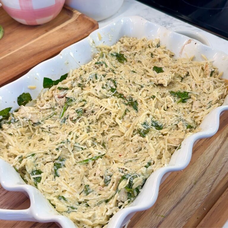 easy lemon garlic chicken orzo