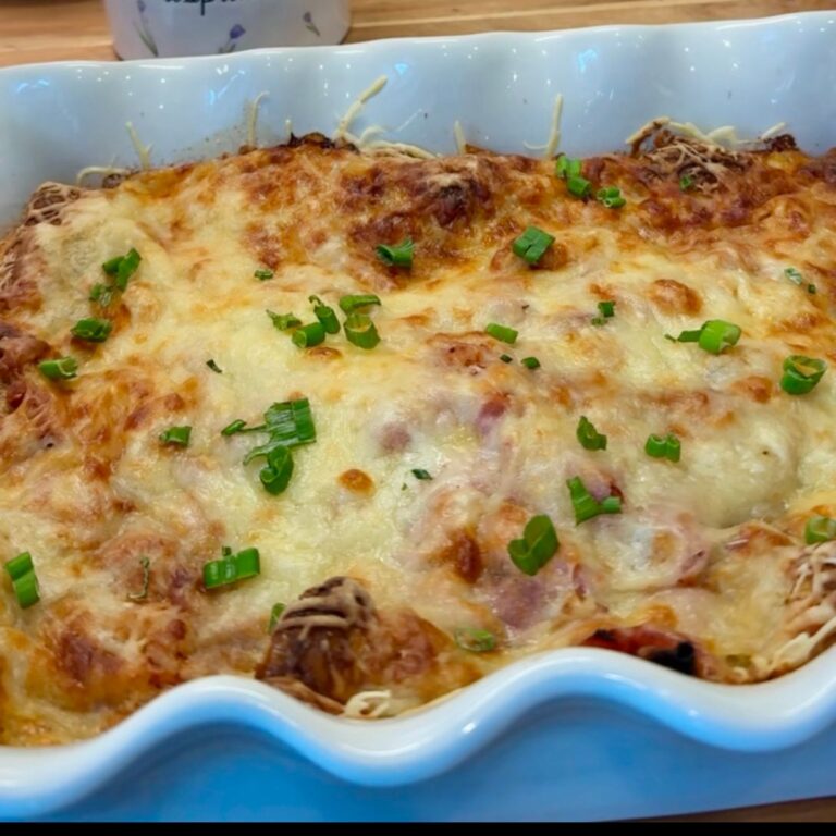 ham egg and cheese croissant bake