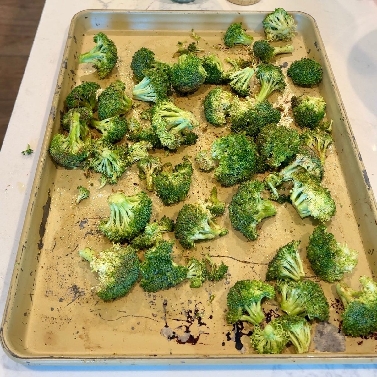 broccoli on sheet pan 