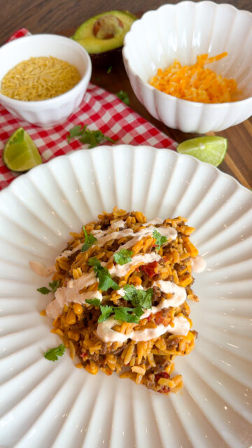 One Pan Taco Orzo