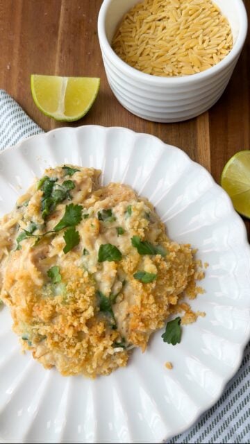 Creamy Chicken Orzo Casserole