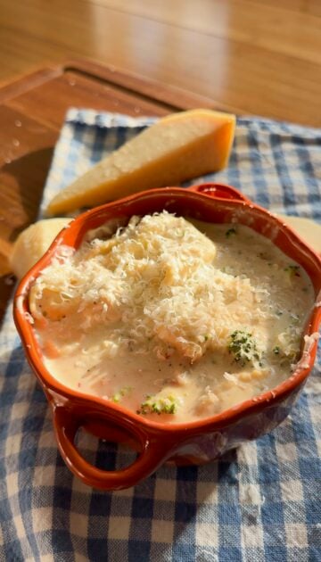 Slow Cooker Chicken Alfredo Tortellini Soup